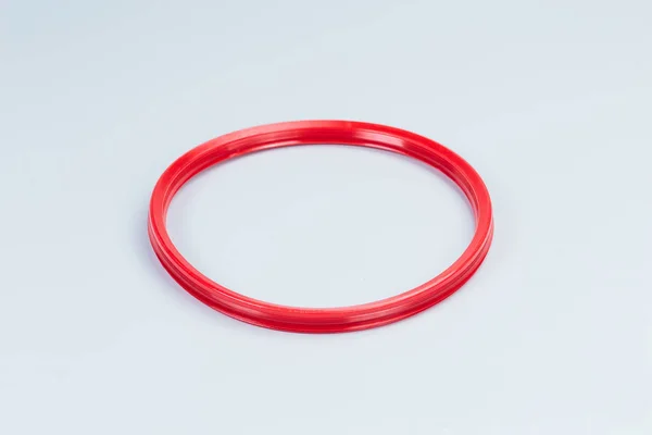 Compaction. Hydraulic cylinder. Seals, sealing rings. Wipers, guide rings, protective rings. Polyurethane — Stock Photo, Image