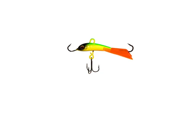 Balanceador Isca Inverno Para Peixes Predadores Balanceador Cabeça Preta Amarelo — Fotografia de Stock