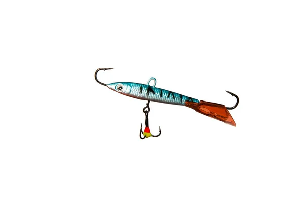 Winter Bait Balancer Predatory Fish Blue Balancer Silver Sides Red — Stock Photo, Image