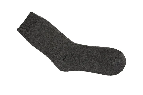 Socken Socken Aus Naturwolle Warme Graue Socke Socke Mit Etikett — Stockfoto