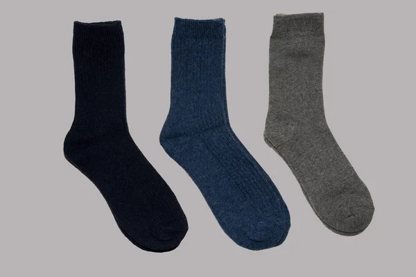 Çift Çorap Doğal Yünden Çorap Sıcak Çorap Çift Renkli Çorap — Stok fotoğraf
