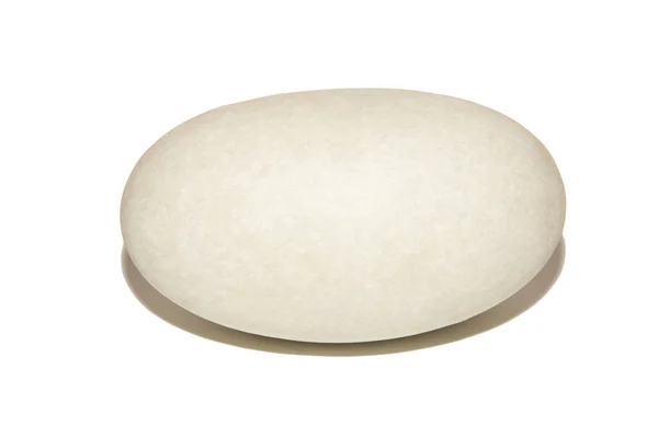 Λευκό Μεγάλη Πέτρα Επίμηκες Σχήμα Απομονωμένα Λευκό Φόντο — Φωτογραφία Αρχείου