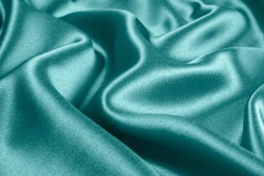 Portre sakinleştirmek ışık mavi saten kumaş