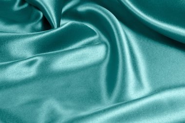 Portre sakinleştirmek ışık mavi saten kumaş