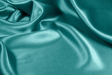 Portre sakinleştirmek ışık mavi saten kumaş