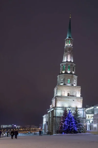 Kazan Rússia 2019 Syuyumbike Tower Uma Mesquita Khan — Fotografia de Stock