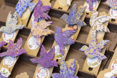 Kazan, Rusya - 03.02.2019: Açık uzay pazarı etkinliği. El yapımı incir standı.