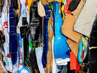 Budapeşte, Macaristan - 03.07.2020 basılı mukavva. Çevresel sorunlar. Tüketici toplumu sorunları.