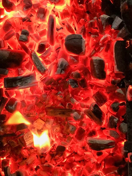 Hot Coals Fire — Stock Photo, Image
