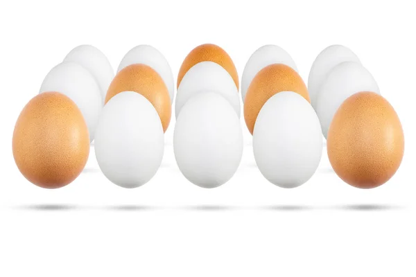 卵の白と茶色の白 Frne に分離 — ストック写真