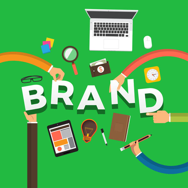 Концепция плоского дизайна ручной создания бренда. Векторные иллюстрации
.