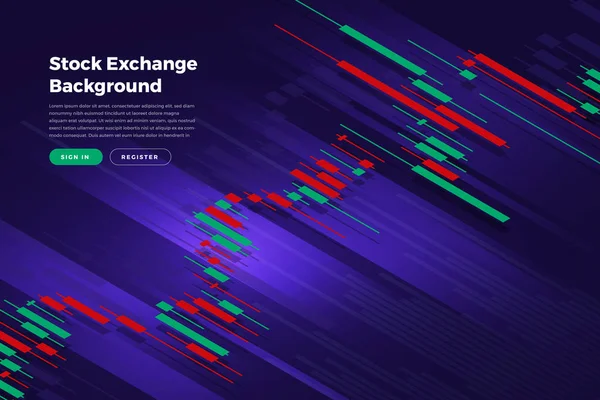 Mum Çubuk Grafik Grafik Yatırım Borsa Işlem Hacmi Menkul Kıymetler — Stok Vektör