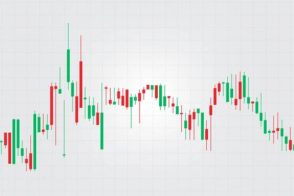 Graphique Bâton Bougie Commerce Investissement Boursier Conception Concept Bourse Arrière — Image vectorielle