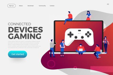 İllüstrasyonlar kavramı oyun streaming