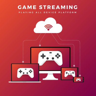 İllüstrasyonlar kavramı oyun streaming platformu