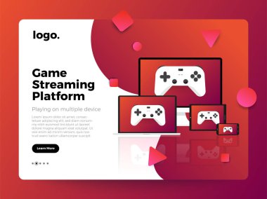 İllüstrasyonlar kavramı oyun streaming platformu