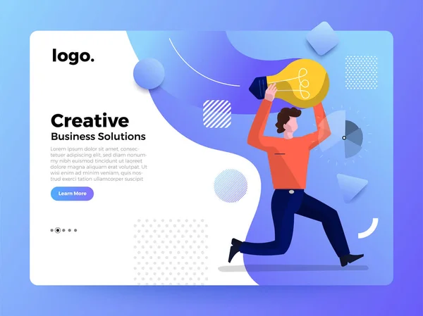 Landing Page Gente de negocios — Vector de stock