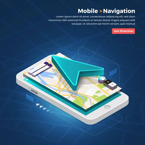 Läge Navigator Concept — Stock vektor