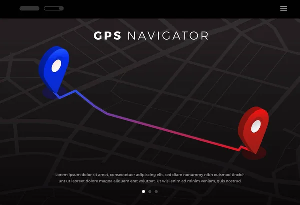 Konum Navigator konsepti — Stok Vektör