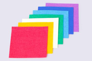 keçe, gökkuşağı renk renkli sayfaları kümesi