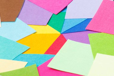 keçe, gökkuşağı renk renkli sayfaları kümesi