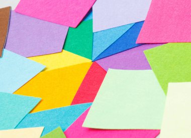 keçe, gökkuşağı renk renkli sayfaları kümesi