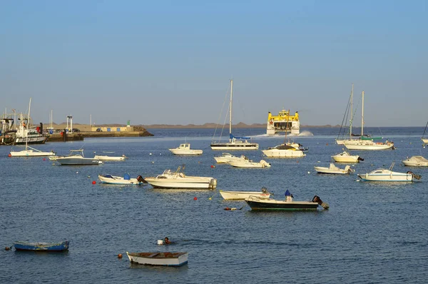 Traghetto Fred Olsen Express Partenza Dal Porto Corralejo — Foto Stock