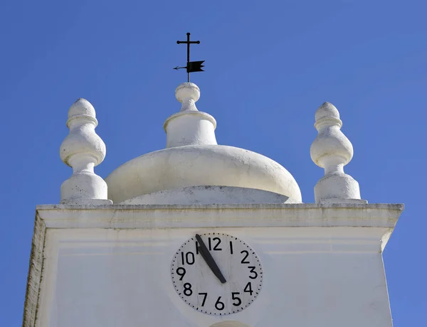 Iglesia Nossa Senhora Assuncao Torre Del Reloj Sierra Monchique — Foto de Stock