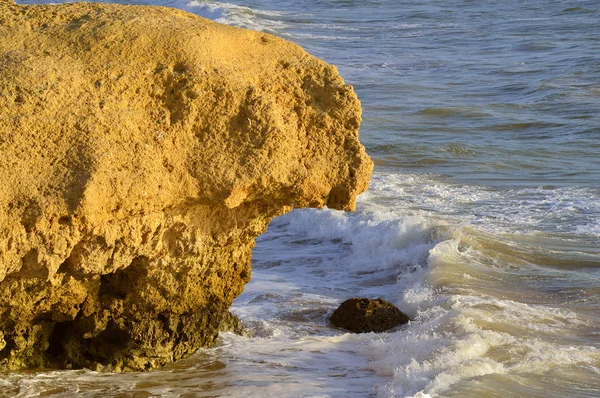Spettacolari Formazioni Rocciose Sulla Spiaggia Sietskes Sulla Costa Dell Algarve — Foto Stock