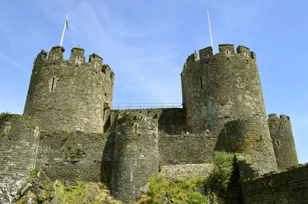 Conwy Város Wales Egyesült Királyság Június 2014 Történelmi Conwy Castle — Stock Fotó