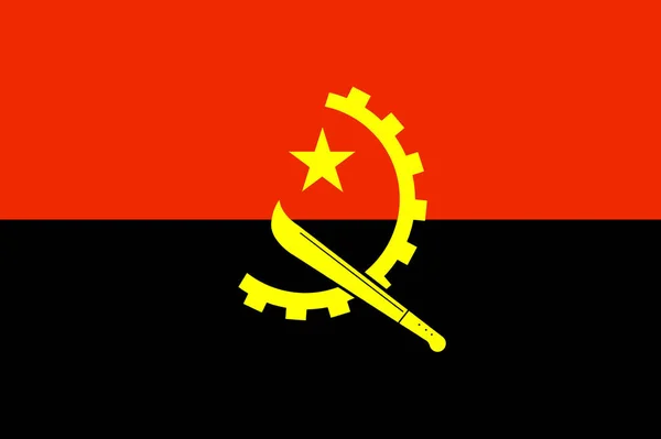 Vlag van Angola — Stockfoto