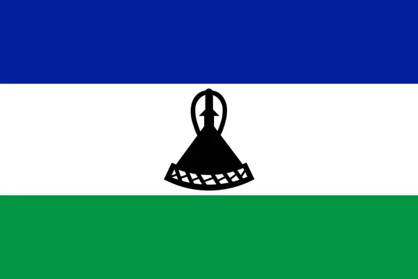 Bandera Lesotho — Foto de Stock