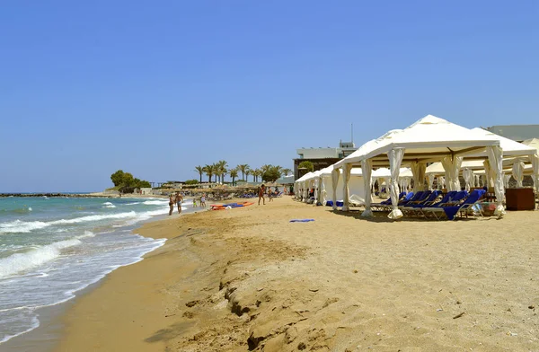 Gazebo plage de Gouves en Crète — Photo