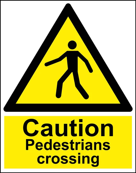 Vorsicht Fußgänger beim Überqueren — Stockfoto