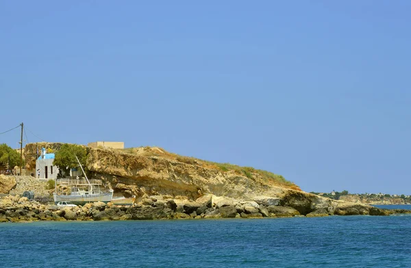 Hersonissos coast in Crete — Stock Photo, Image