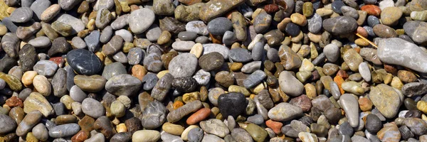 Gouves pebble beach banner — Stock Photo, Image