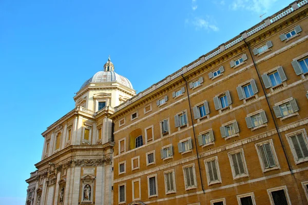 Frente Histórica Basílica Papale Santa Maria Maggiore Roma — Fotografia de Stock