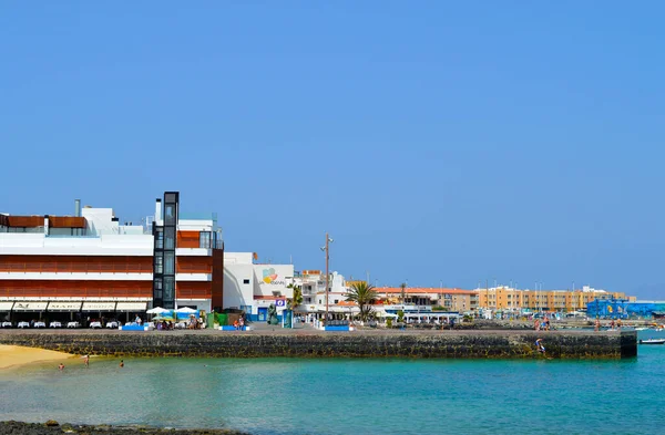 Porto Corralejo Fuerteventura Ilhas Canárias Espanha Setembro 2018 Turistas Praia — Fotografia de Stock