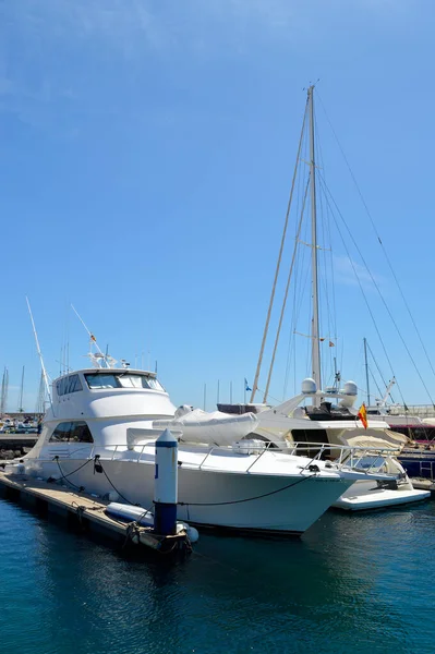 Yacht Nel Porto Puerto Calero Lanzarote — Foto Stock