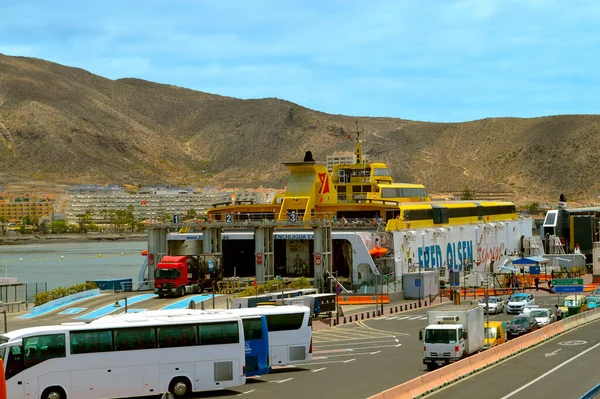 Los Cristianos Harbour Tenerife Canary Islands Spain June 2016 Fred — 图库照片