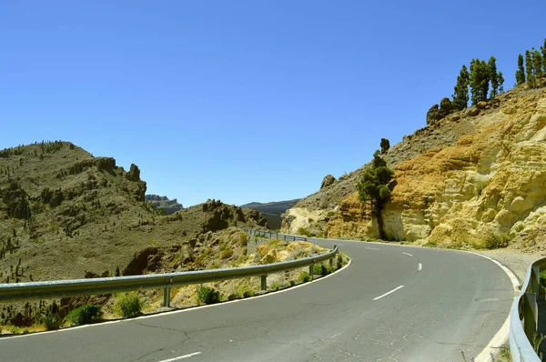 Země Road Boca Tauce Národního Parku Teide Tenerife — Stock fotografie