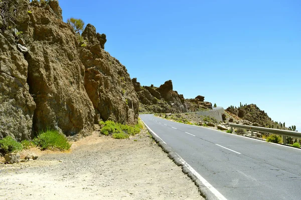 Země Road Boca Tauce Národního Parku Teide Tenerife — Stock fotografie