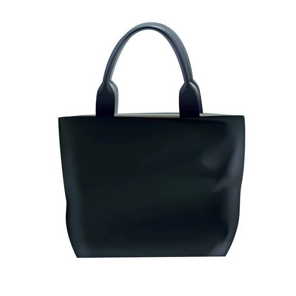 Illustration vectorielle d'un sac femelle noir isolé sur fond blanc . — Image vectorielle