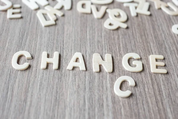 CHANGE and CHANCE word of wooden alphabet letters. Business and Idea concept