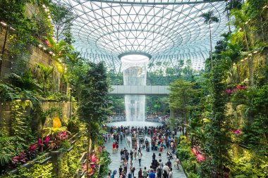 Dev su hsbc Yağmur Girdap ve güzel yeşil doğa düşmek