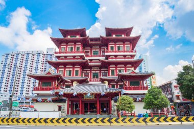 Singapur Çin Mahallesi'nde Buddha Diş Emanet Tapınağı ve Müzesi. 