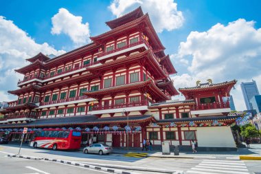 Singapur Çin Mahallesi'nde Buddha Diş Emanet Tapınağı ve Müzesi. 