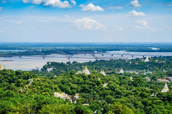 Irrawaddy Bridge or Ayeyarwady, Yadanabon Bridges with Mandalay