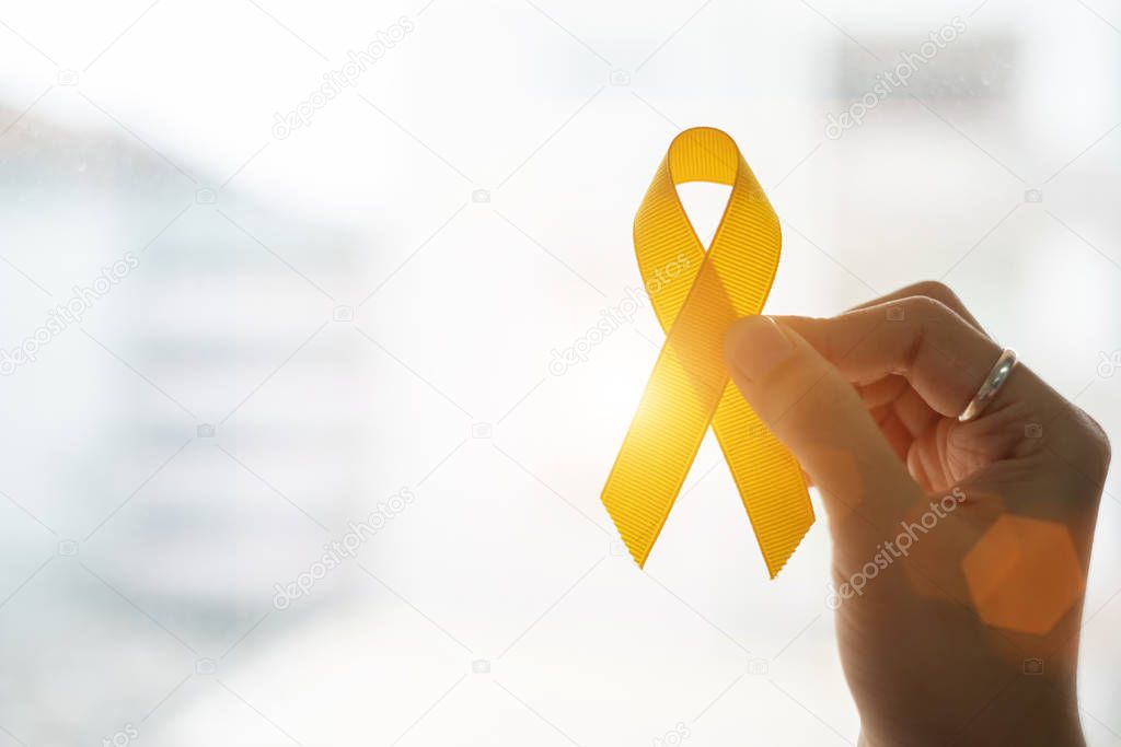 Suicide prevention and Childhood Cancer Awareness, Yellow Ribbon
