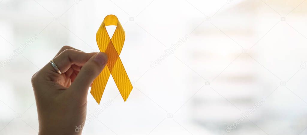 Suicide prevention and Childhood Cancer Awareness, Yellow Ribbon